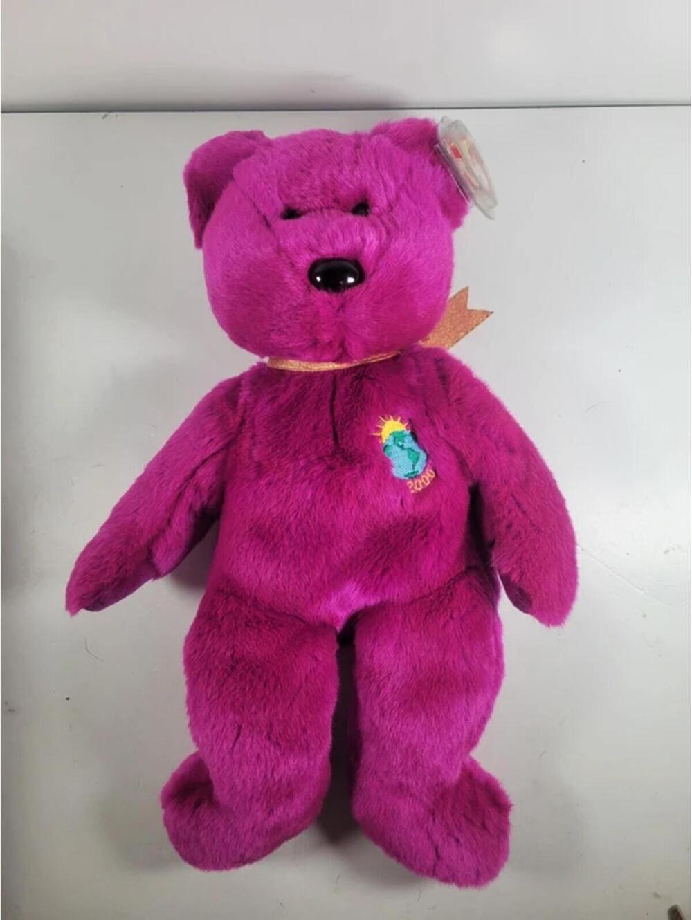 Vintage 1999 Ty Millennium Bear 14" Large Beanie Baby “Millenium” Rare. Retired.
